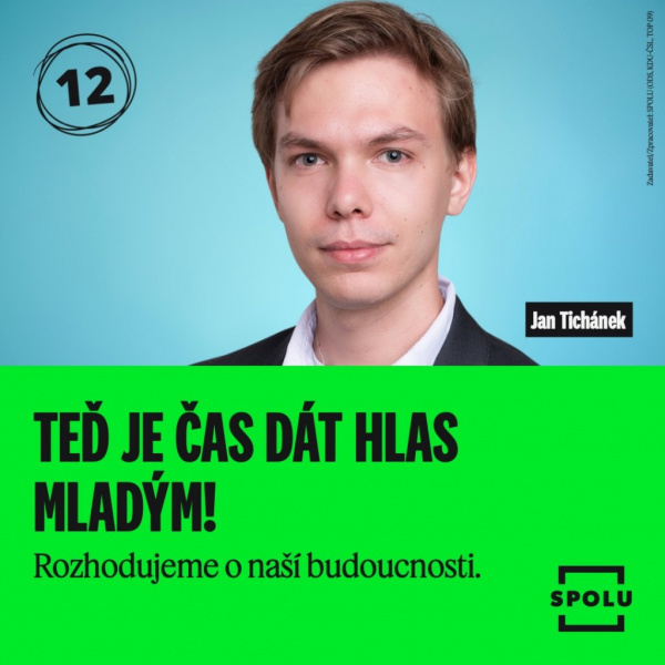 Mladý kandidát Tichánek: Rusko není jenom hrozba. Je to teroristický stát, který útočí i na nás