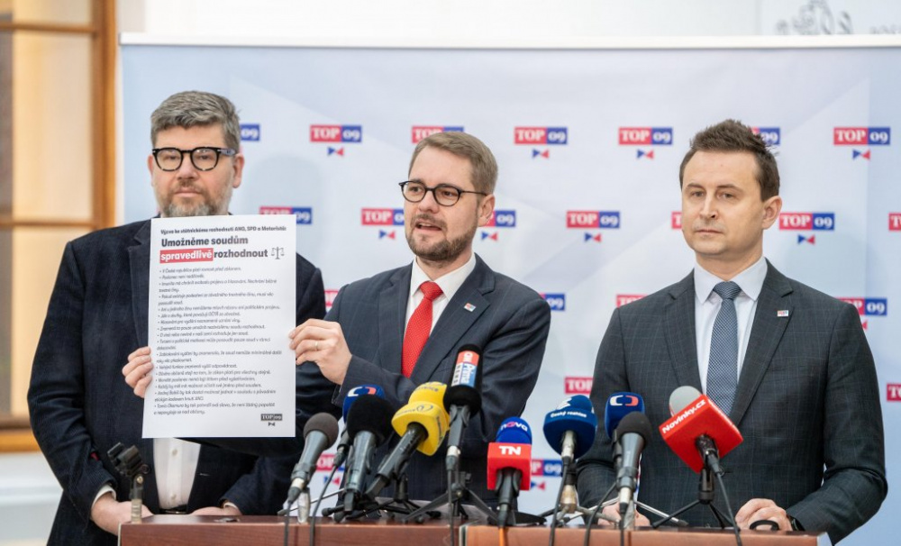 TOP&nbsp;09 vyzvala koalici: Umožněte soudům nezávisle a spravedlivě rozhodnout o&nbsp;Babišovi a Okamurovi