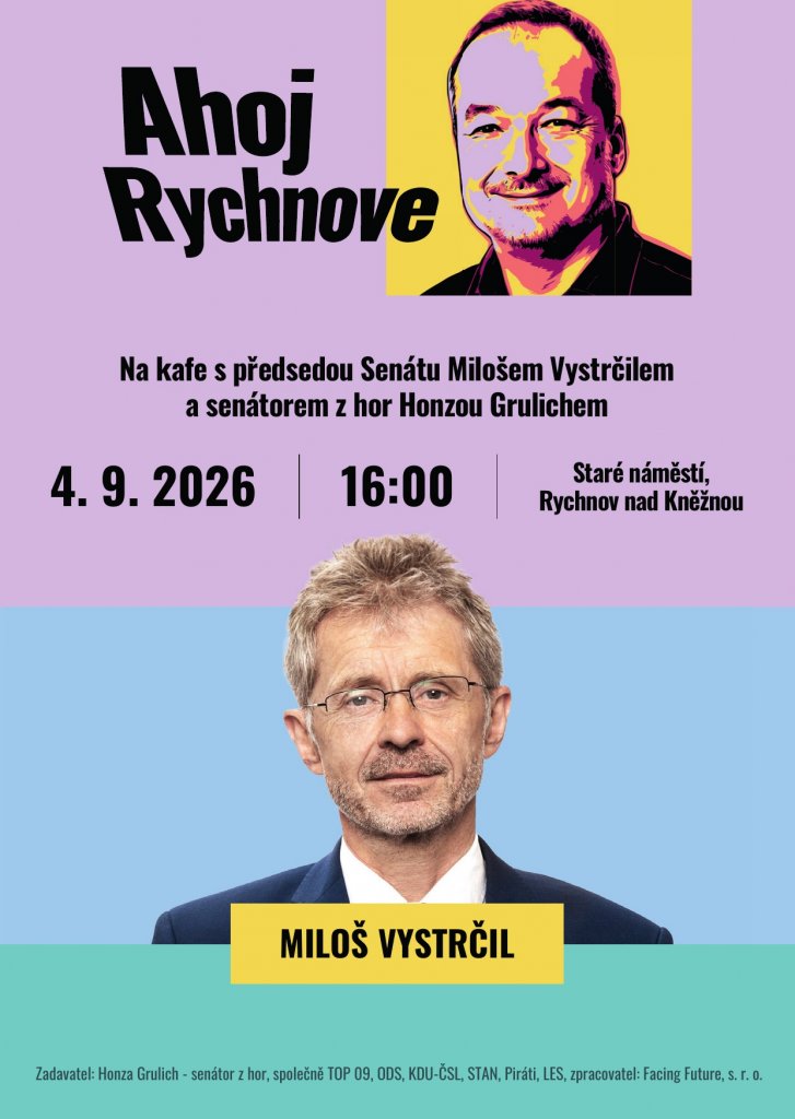 Na kafe s předsedou Senátu Milošem Vystrčilem a senátorem z hor Honzou Grulichem