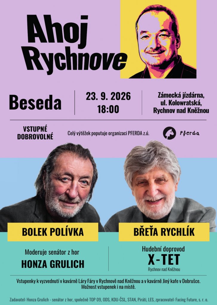 Beseda s Břeťou Rychlíkem a Bolkem Polívkem